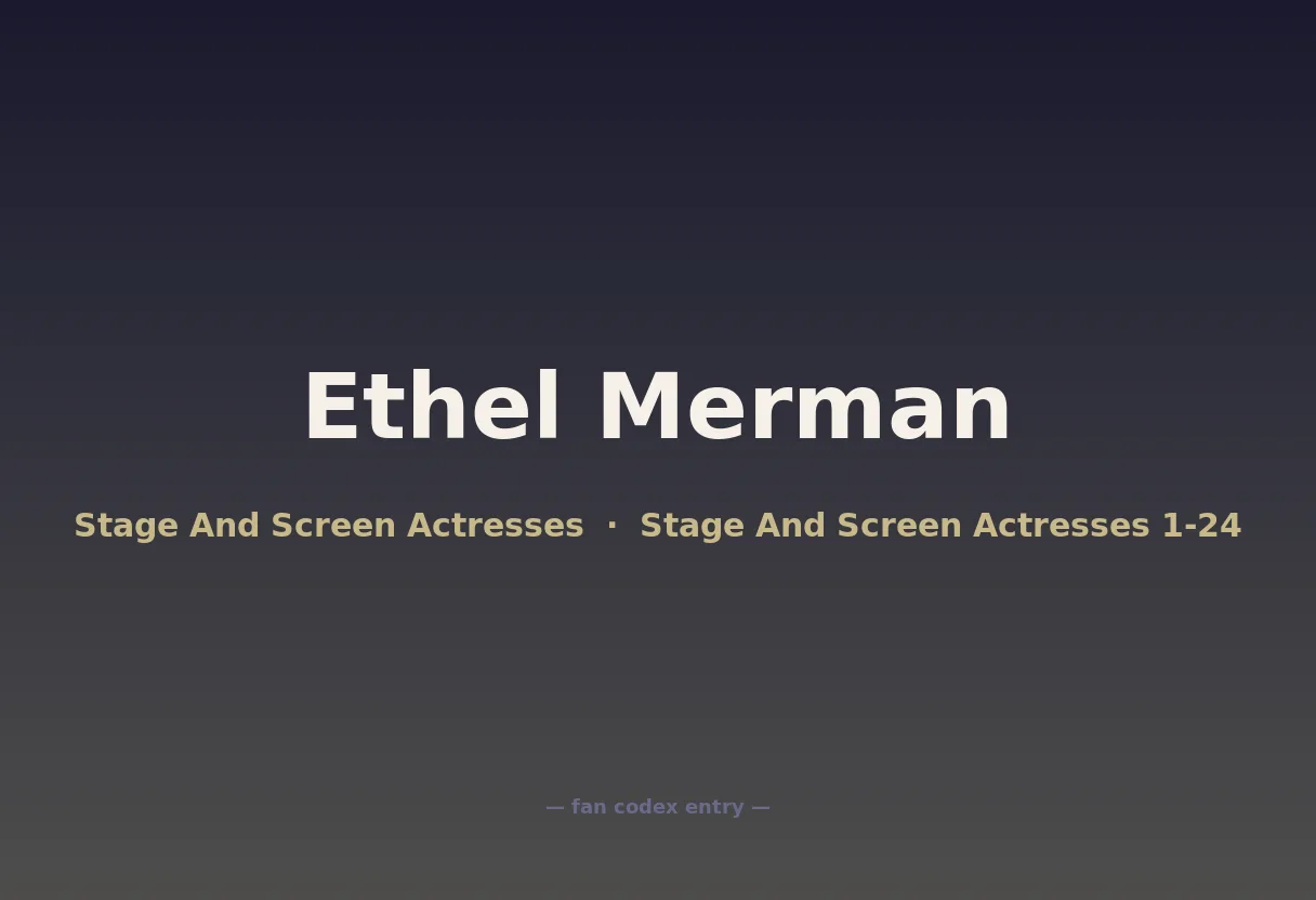 Ethel Merman