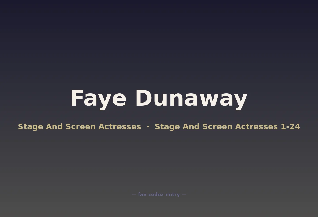Faye Dunaway