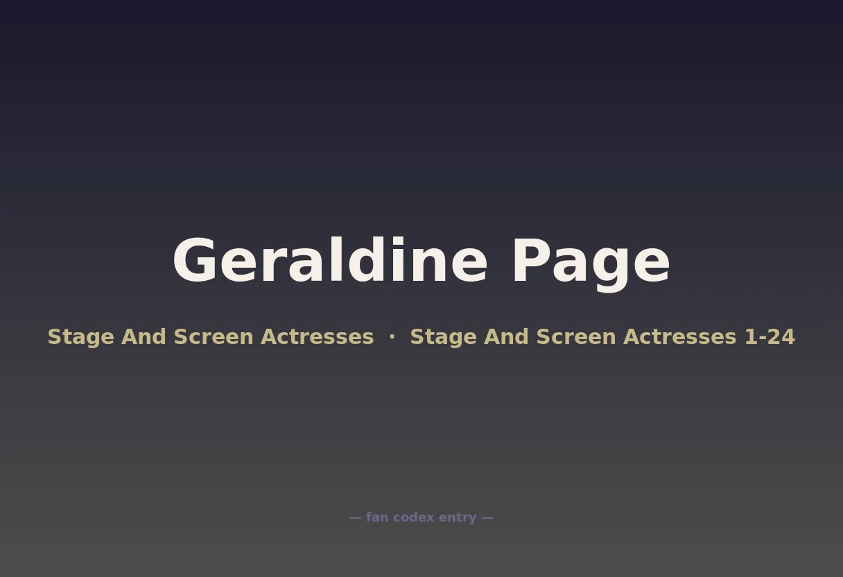Geraldine Page