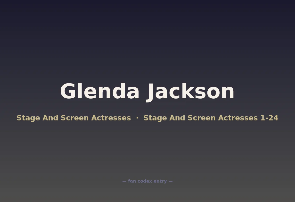 Glenda Jackson