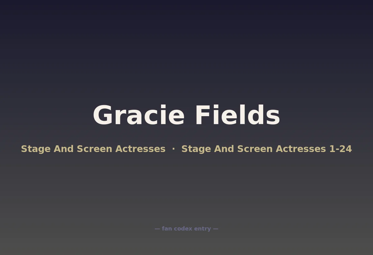 Gracie Fields